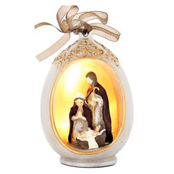 Josefem a Marií ve vejci, svítící LED, 6x7x10 cm, 