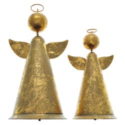 Zvonek Mital anděl jednoduchý zlatý, 13x7x6 cm, ko 