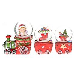 Sněžítko vláček s vagóny červený, set 3 ks, 5x16 c 