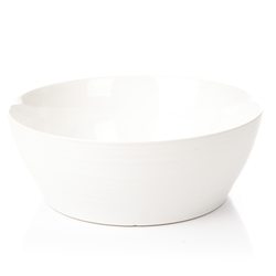 Salátová miska zrnitá, matná bílá, 25x25x9 cm, ker