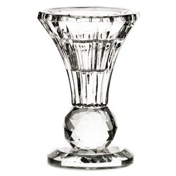 Svícen skleněný vysoký, 5x5x9 cm, sklo