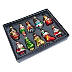 Ozdoba Baňka mix figurek, set 10 dr., 19x15x4 cm, 