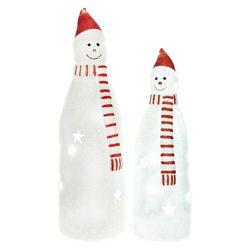 Sněhulák LED svítící Feber 24cm 