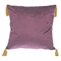 Polštář Semi fialový s třásněmi v rozích, 45x45 cm 