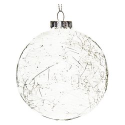 Baňka koule s vlákny, 10 cm, sklo