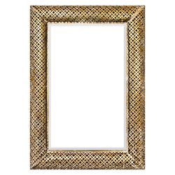 Zrcadlo hranaté, zlatý mřížkovaný rám, 70x5,5x100 