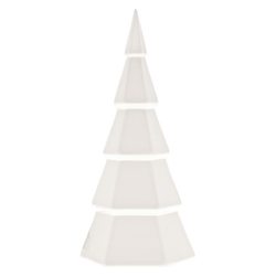 Keramický stromek vysoký hranatý, bílý, 33,7 cm 