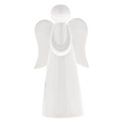 Keramický Anděl jednoduchý, bílý, 15,5 cm 