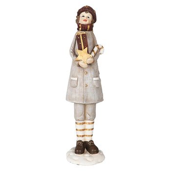 Chlapec Roselo šedý s hvězdou, 8x8x30 cm, polyresi 