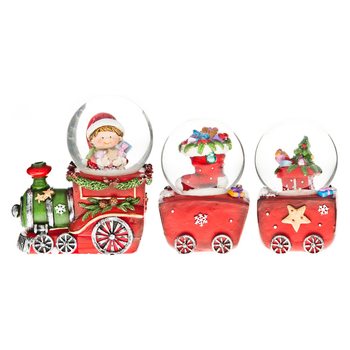 Sněžítko vláček s vagóny červený, set 3 ks, 5x16 c