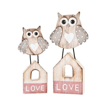 Sovička LOVE velká, 10x2.5x21 cm, dřevo 