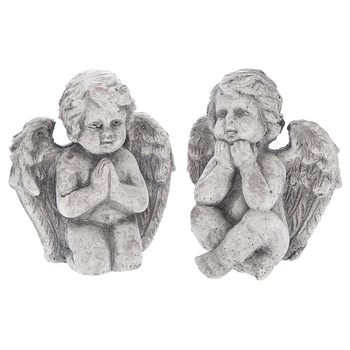 Anděl přemýšlející tmavý,11x9x14 cm, keramika jako 