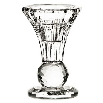 Svícen skleněný vysoký, 5x5x9 cm, sklo 