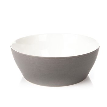 Salátová miska tmavě šedá, 25x25x9 cm, keramika