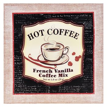 Obrázek Coffee s lusky, 2x38x38 cm, textil