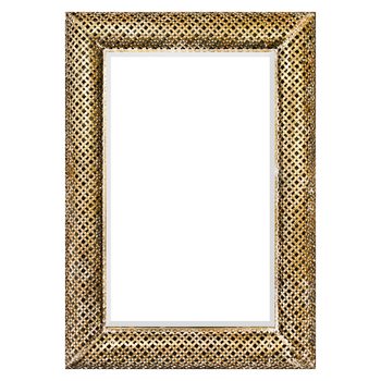 Zrcadlo hranaté, zlatý mřížkovaný rám, 70x5,5x100