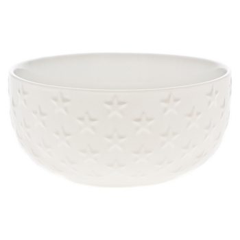 Miska bílá, motiv hvězda 