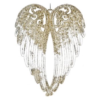 XxX_ Ozdoba akrylová křídla, zlatá, 14cm 