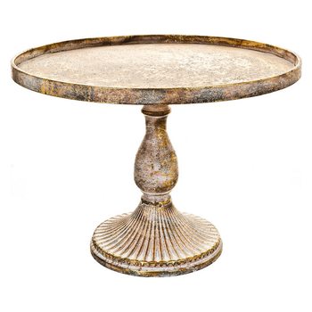 Etažér zlatý, 1 patro, 41x41x30 cm, kov 